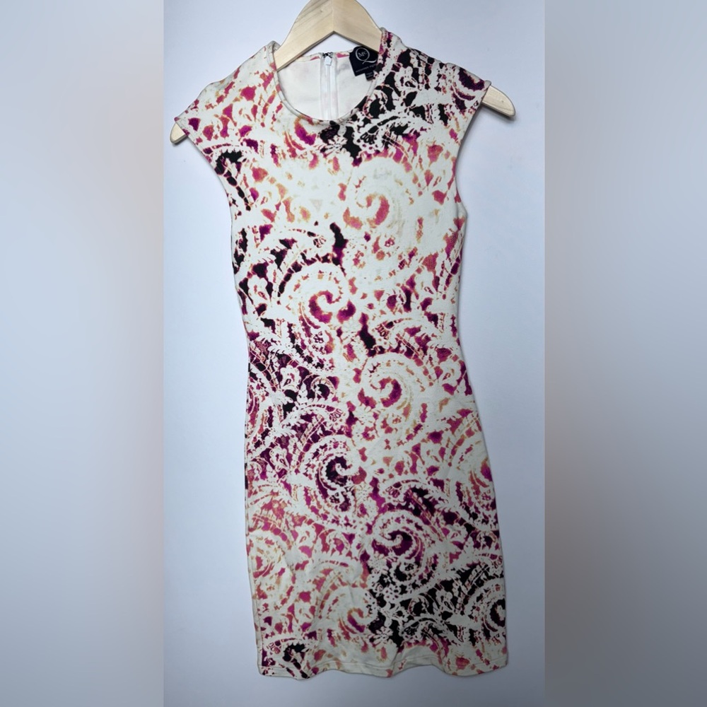 Alexander McQueen Pink and Black Abstract Dress